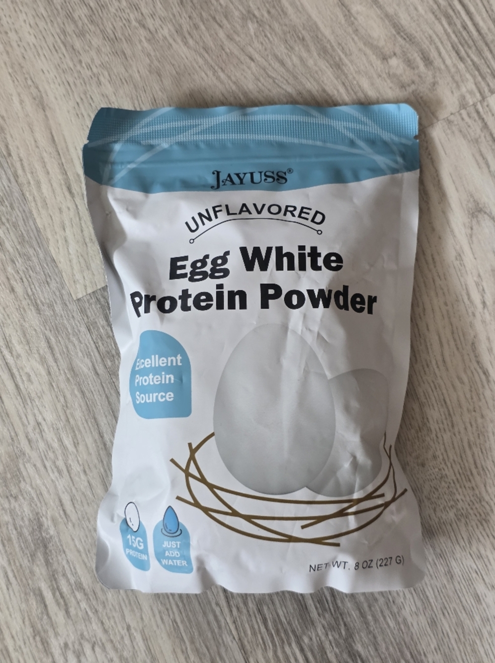 Jayuss Unflavored Egg White Protein Powder 15g 8 OZ 12/2026